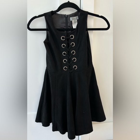 Elisa B Black Lace-Up Dress - Picture 1 of 3